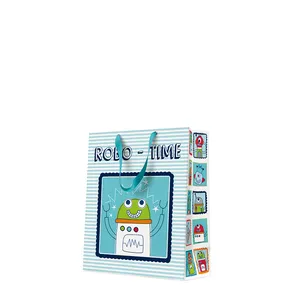 Geschenktasche mittel - Robo-Time 20x10x25 cm